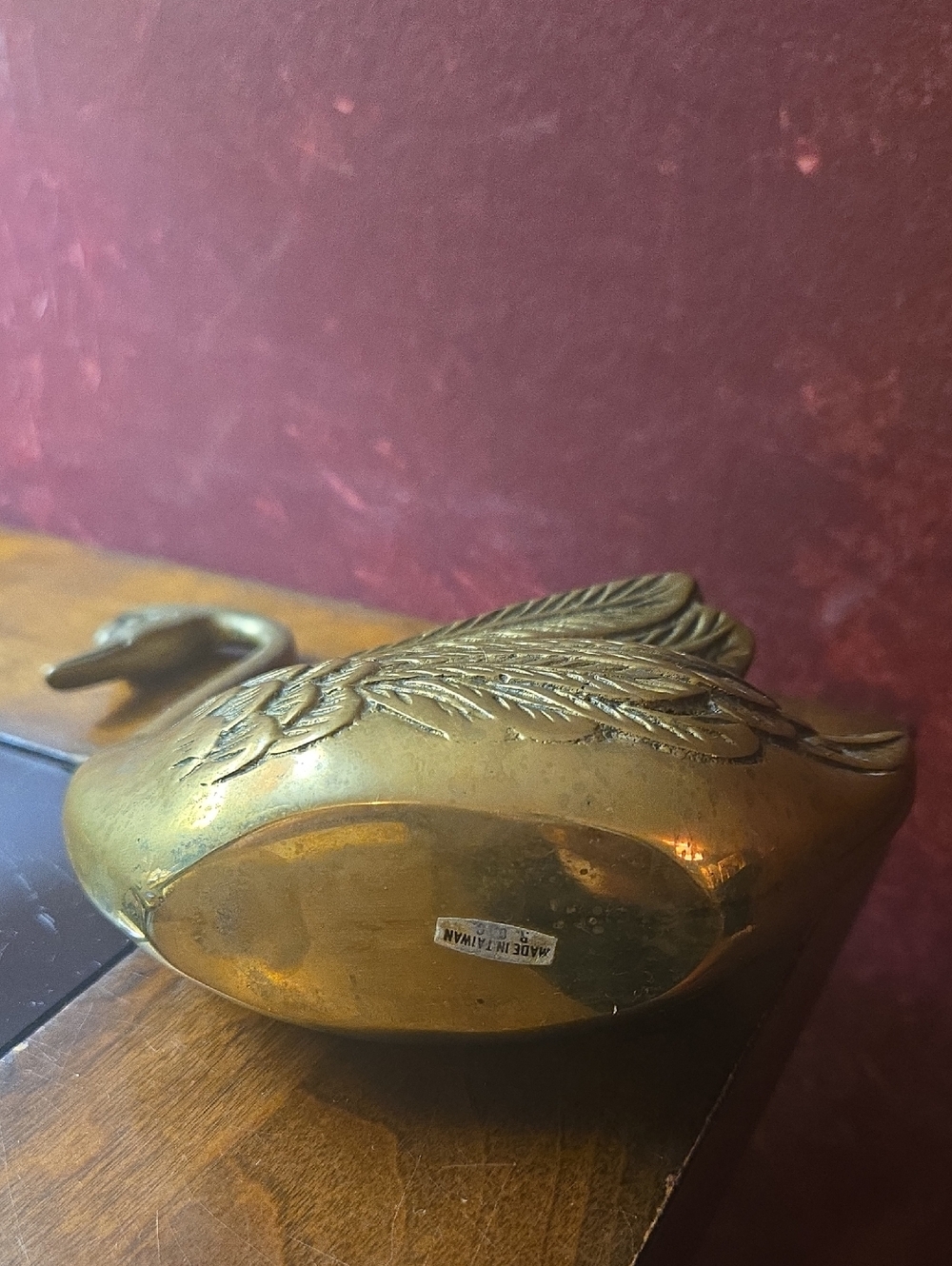 Vintage 1960s Brass Swan Planters - Set of Two - Picture 8 of 15